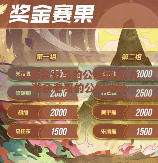 九游会老哥的公司地址,九游会老哥的公司地址