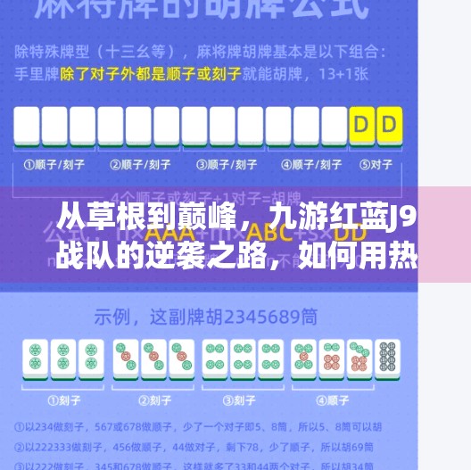 从草根到巅峰，九游红蓝J9战队的逆袭之路，如何用热血点燃电竞梦想？九游红蓝j9战队